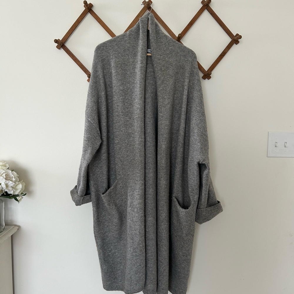 💫Zara Heather Gray Open Front Cardigan